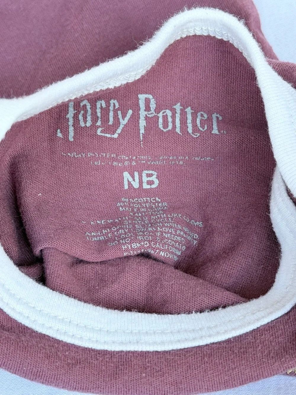 Warner Bros. Dumbledore's Army One-Piece Bodysuit - Maroon with White Trim